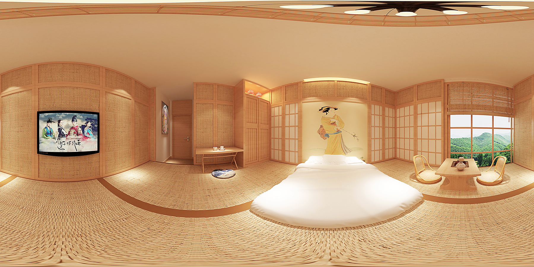 黃山太平湖獨棟日式民宿設(shè)計裝修(圖3) 臥室.jpg