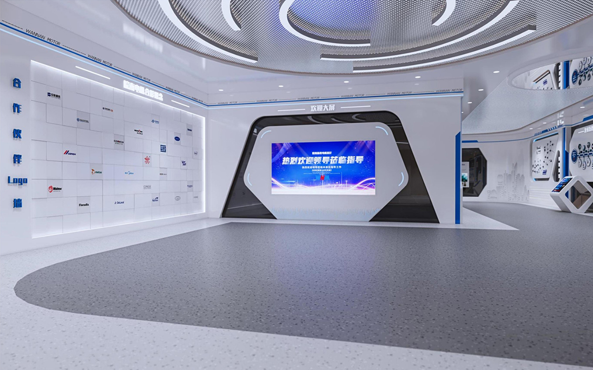 涇縣皖南電機(jī)500平方科技風(fēng)展廳裝修設(shè)計(圖4) 涇縣皖南電機(jī)500平方科技風(fēng)展廳裝修設(shè)計(圖4)