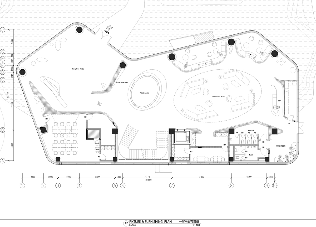 淮北·金街坊售樓部現(xiàn)代簡約裝飾裝修設計工程(圖1)