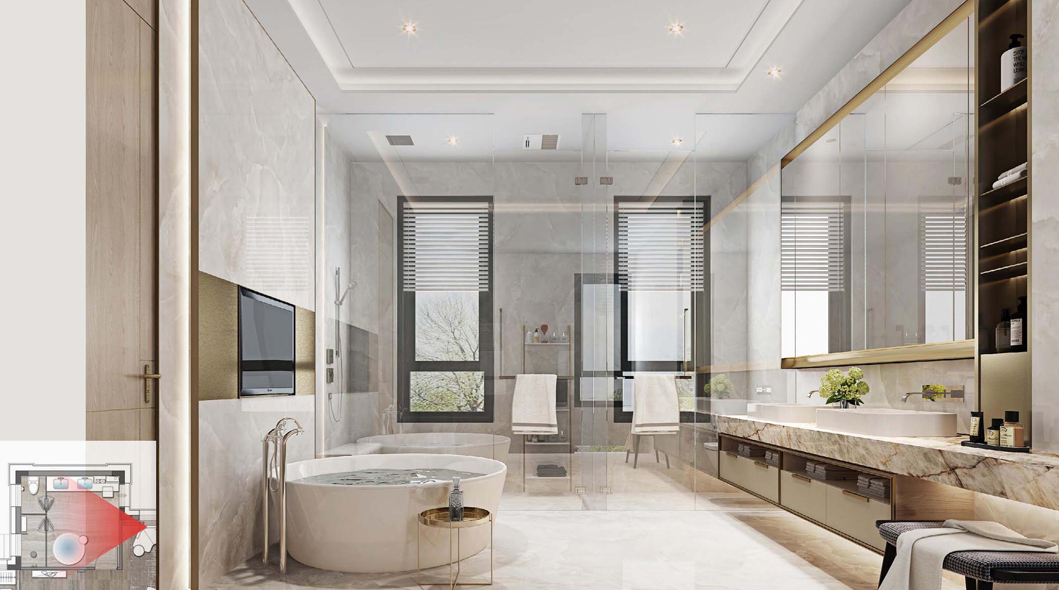 太平.某山莊A戶型新中式樣板間裝飾裝修工程(圖5) 00二層主衛(wèi).jpg