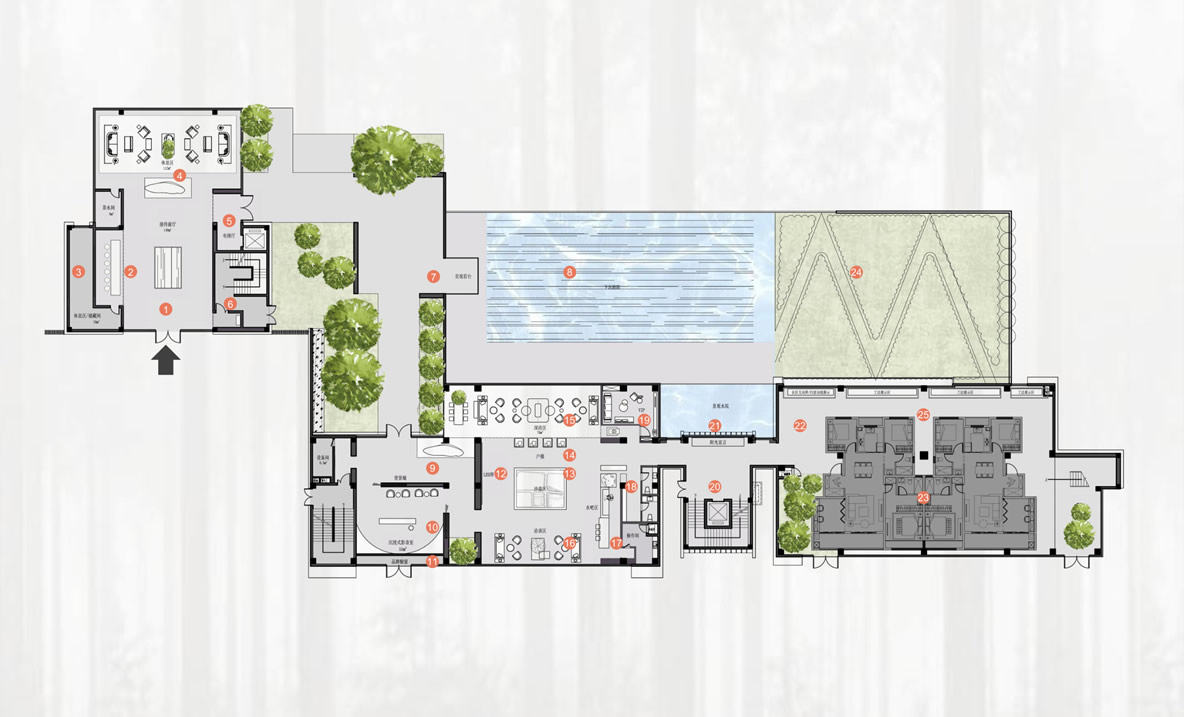 蕪湖·樾江望現(xiàn)代簡約風格售樓部裝飾裝修工程(圖1) 蕪湖·樾江望現(xiàn)代簡約風格售樓部裝飾裝修工程(圖1)
