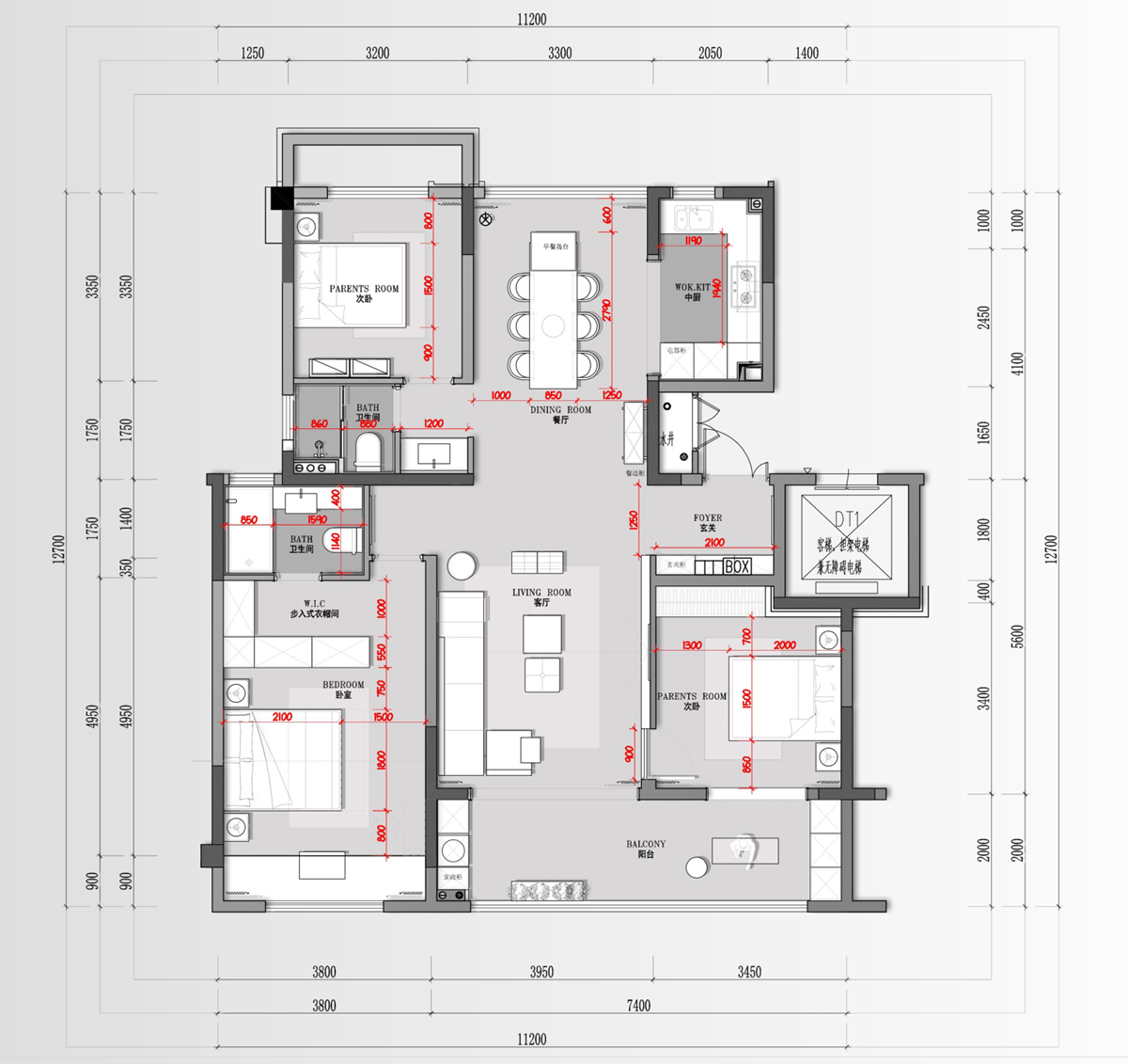 淮北華松籣墅香汐現(xiàn)代簡(jiǎn)約風(fēng)洋房A戶型樣板間裝飾裝修項(xiàng)目(圖1)