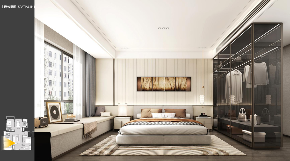 淮北華松籣墅香汐現(xiàn)代簡(jiǎn)約風(fēng)洋房A戶型樣板間裝飾裝修項(xiàng)目(圖3)