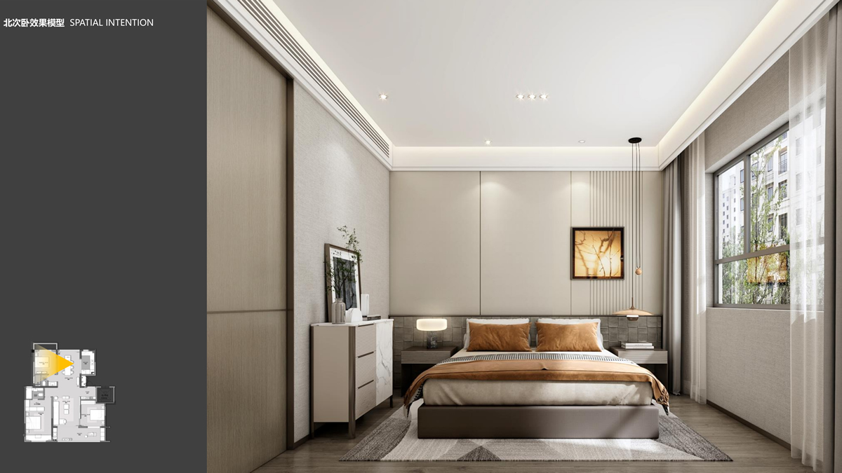 淮北華松籣墅香汐現(xiàn)代簡(jiǎn)約風(fēng)洋房A戶型樣板間裝飾裝修項(xiàng)目(圖5)