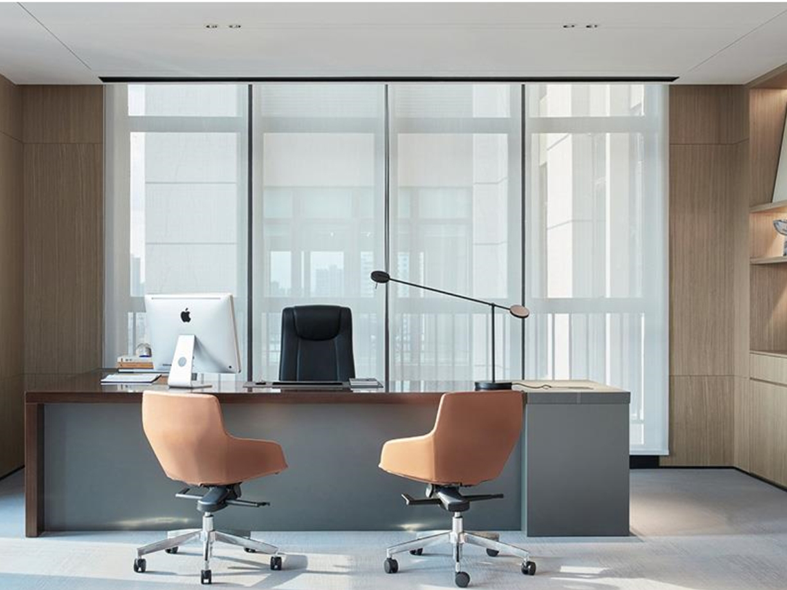 合肥金保大廈沃龍新辦公室裝修設(shè)計案例(圖3) 總經(jīng)理室2.jpg