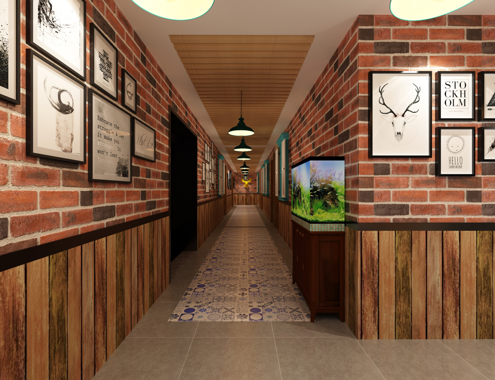 合肥瑤海區(qū)1500平方餐廳裝修設計案例(圖2)