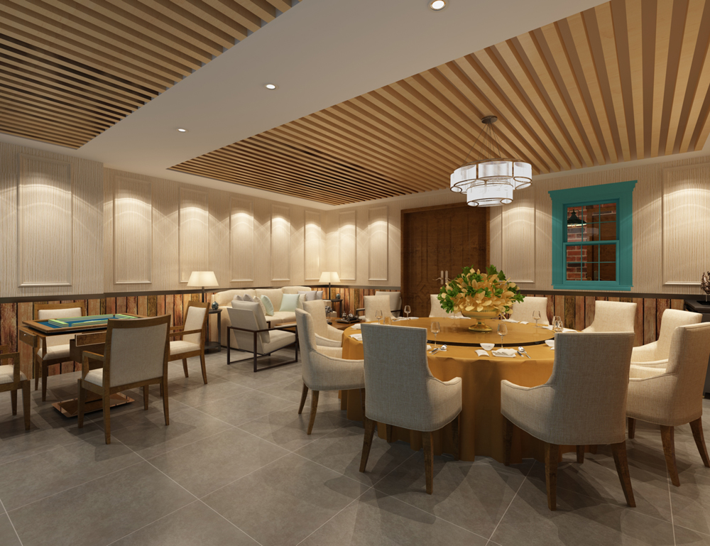 合肥瑤海區(qū)1500平方餐廳裝修設計案例(圖3)